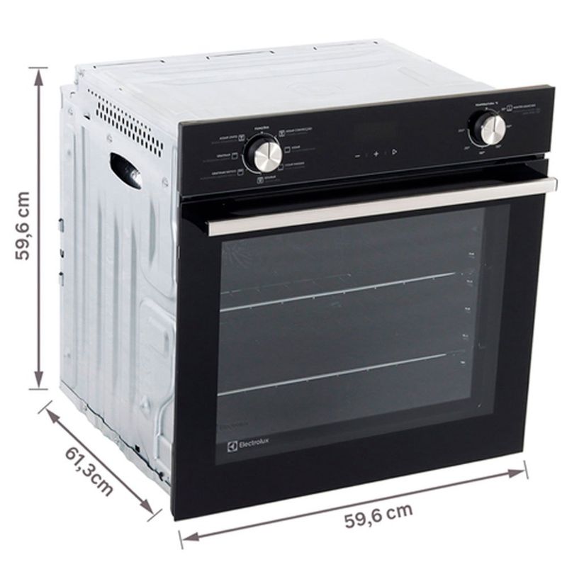 forno de embutir elétrico electrolux 80 litros 220v preto oe8eh (mp)
