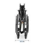 cadeira de rodas dellamed d500 dobrável para obesos até 180kg (mp)