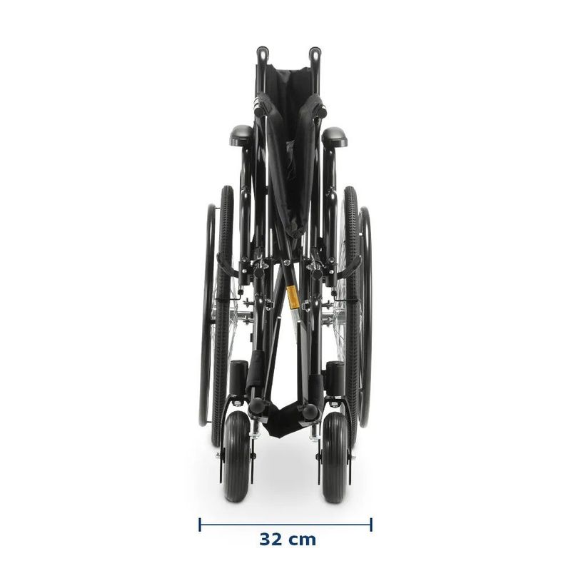 cadeira de rodas dellamed d500 dobrável para obesos até 180kg (mp)