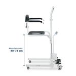 cadeira de transferência multiuso dellamed d80 elevação eletrônica até 135kg (mp)
