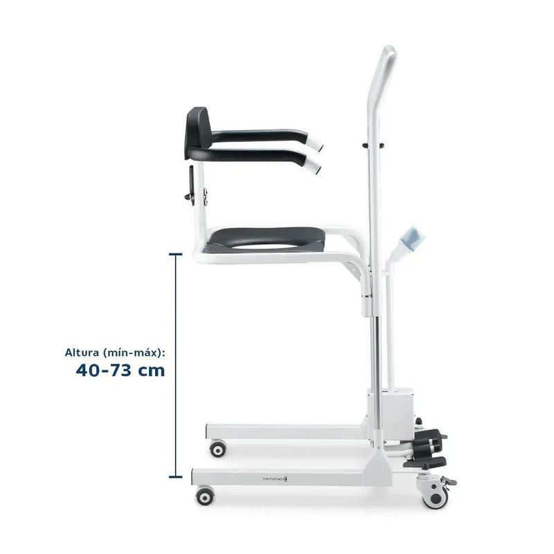 cadeira de transferência multiuso dellamed d80 elevação eletrônica até 135kg (mp)