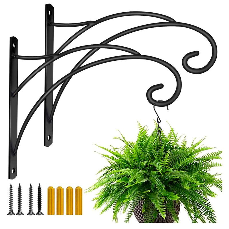suporte para plantas aonagi preto para cestas 2 peças a-bi