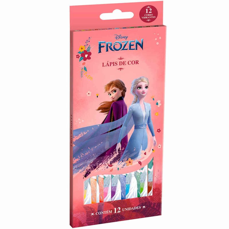 lápis de cor tris frozen com 12 unidades 684987