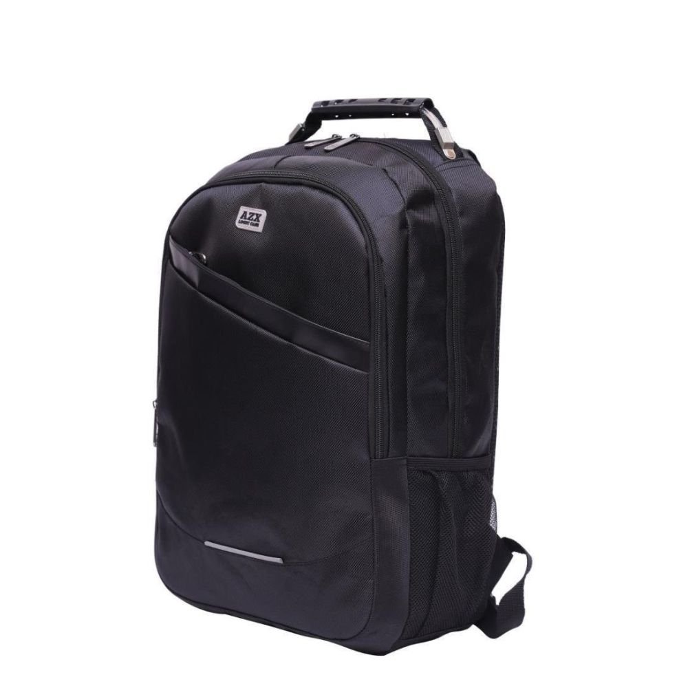 Encontraproduto.com.br - Mochila Para Notebook Impermeável Bolsa Reforçada Acabamento Em Couro Sintetico Preta