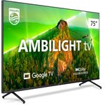 smart tv 4k 75" philips led uhd google assistant 75pug7908/78