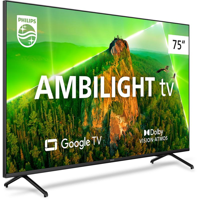 smart tv 4k 75" philips led uhd google assistant 75pug7908/78