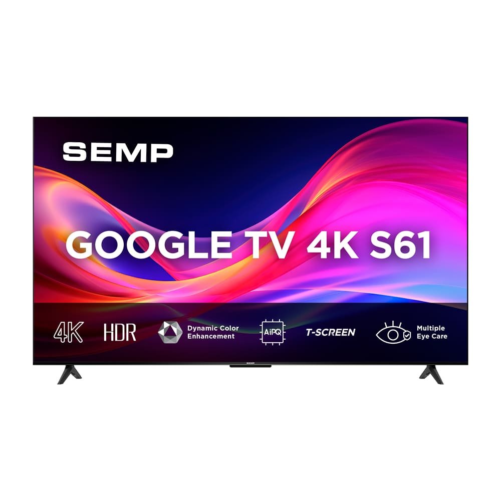 Smart TV 4K 50" SEMP LED UHD com Google TV