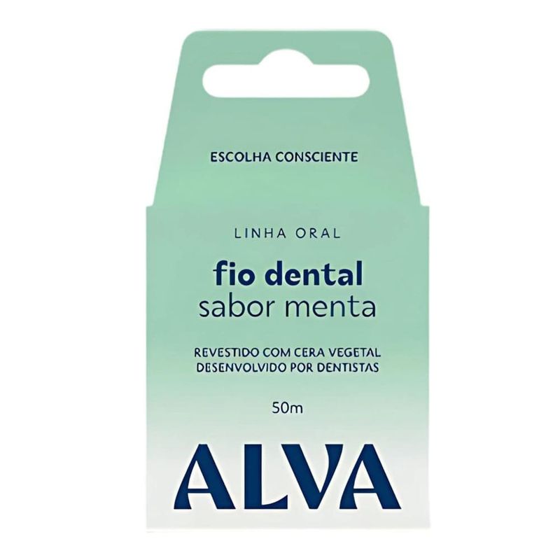 fio dental natural alva menta 50m