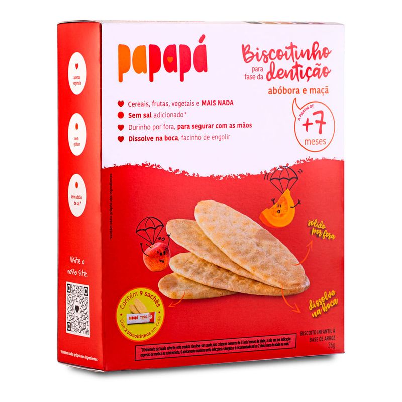biscoito papapá abóbora e maçã 36g