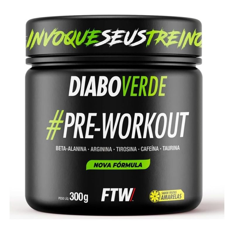 suplemento pré-treino diabo verde ftw sabor frutas amarelas (mp)