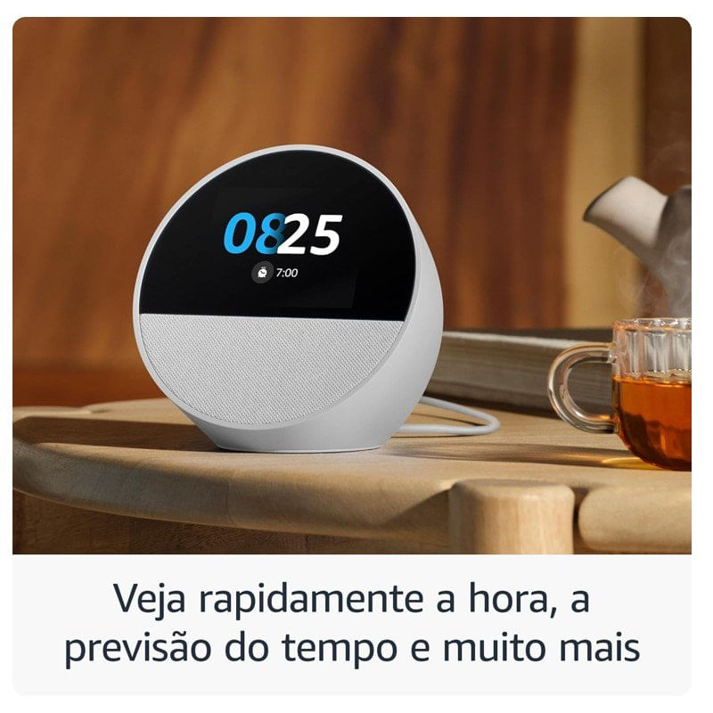 Assistente de Voz Alexa Echo Spot 2024 Branco