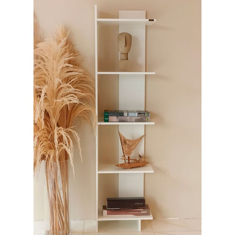 estante multiuso decor quality modulados 5 prateleiras branco (mp)