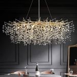 lustre moderno de cristal dunfizz dourado a-bi