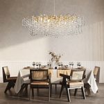 lustre moderno de cristal dunfizz dourado a-bi