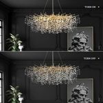 lustre moderno de cristal dunfizz dourado a-bi