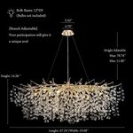 lustre moderno de cristal dunfizz dourado a-bi
