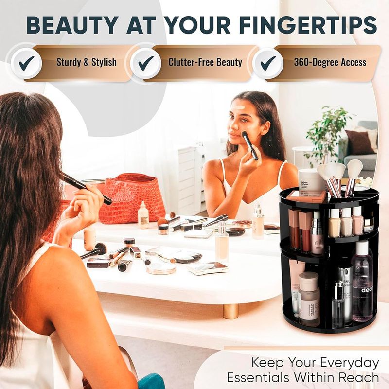 organizador de maquiagem giratório 360 a-bi