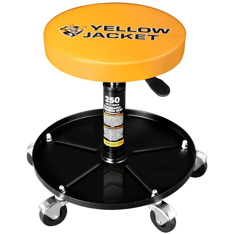 banco giratório jacket preto/amarelo a-bi