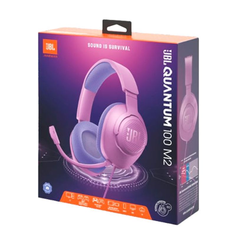 headset gamer jbl quantum 100 m2 lilás