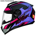 capacete norisk razor speedmax preto e rosa 60 (mp)