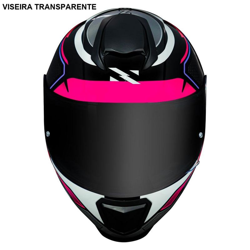 capacete norisk razor speedmax preto e rosa 60 (mp)