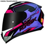 capacete norisk razor speedmax preto e rosa 60 (mp)