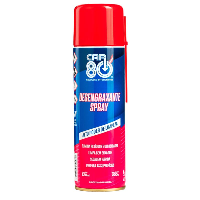desengraxante car80 spray automotivo alto poder de limpeza 320ml (mp)