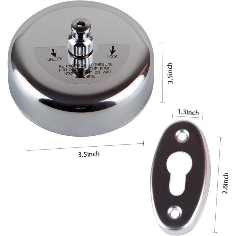 varal retrátil prata 2 peças ajustável inox jhhsyu a-bi