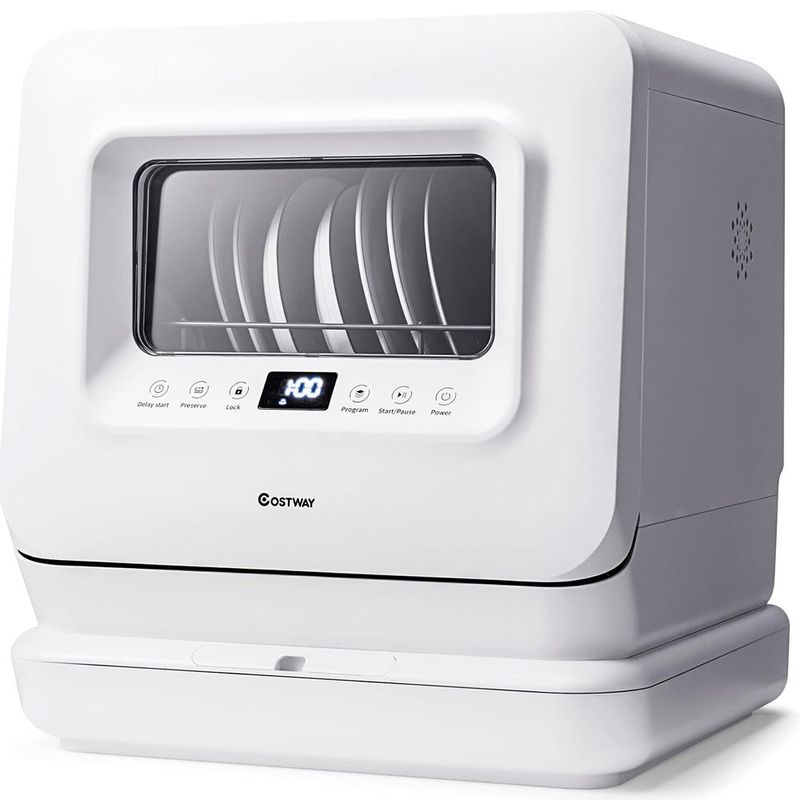 lava-louças compacta costway 75 litros branca a-bi