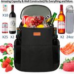 mochila térmica preta 30 latas à prova d'água vankor a-bi