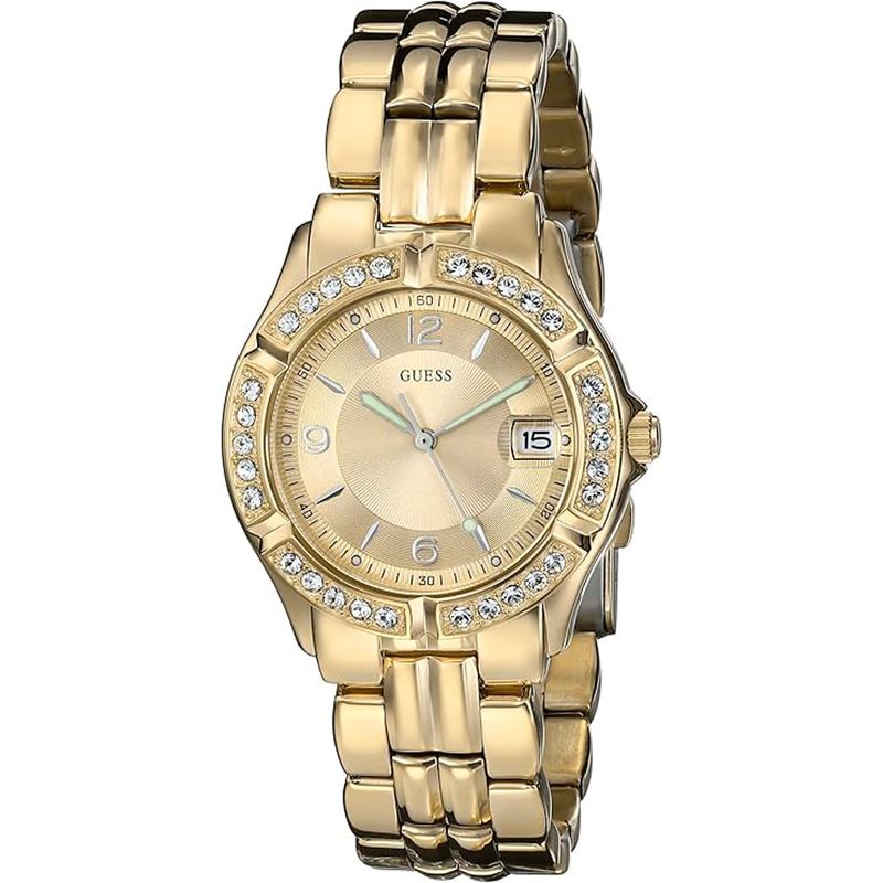 relógio feminino guess dourado a-bi
