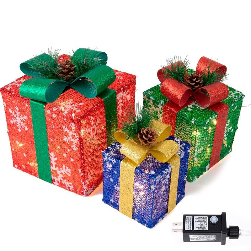 caixas presente natal sunnyglade 3p a-bi