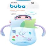 copo infantil com canudo buba mergulho 300ml rosa 16939 (mp)