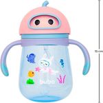 copo infantil com canudo buba mergulho 300ml rosa 16939 (mp)