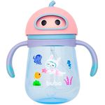 copo infantil com canudo buba mergulho 300ml rosa 16939 (mp)
