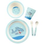 kit refeição infantil 5 peças buba tubarão 96841 (mp)