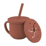 copo infantil silicone 225ml terracota imp02474 (mp)