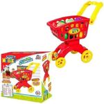 carrinho de compras infantil braskit super market vermelho 8703 (mp)
