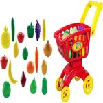 carrinho de compras infantil braskit super market vermelho 8703 (mp)