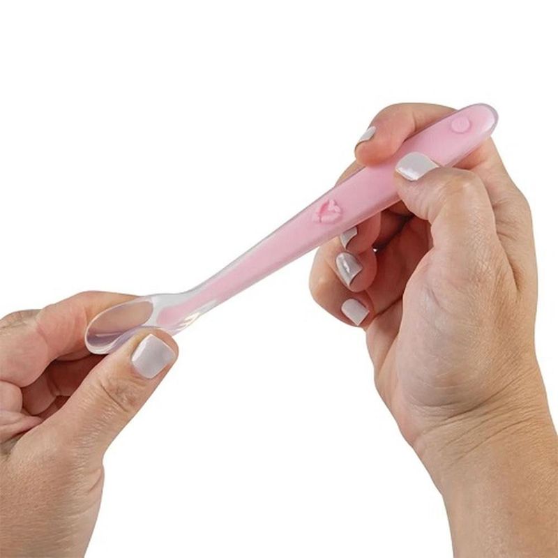 colher para bebê buba silicone rosa 14682 (mp)