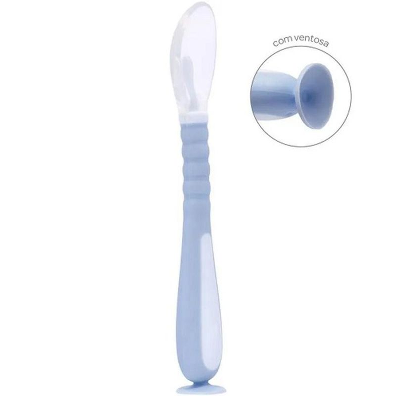 colher para bebê buba silicone azul 18079 (mp)