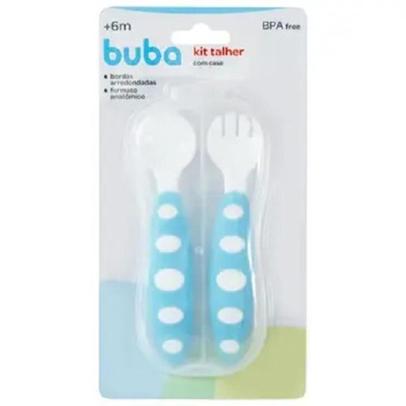 kit talheres para bebê buba azul 10687 (mp)