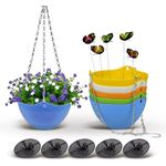 conjunto de 5 vasos suspensos multicor para decoração generic a-bi