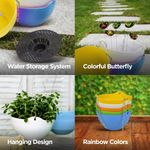 conjunto de 5 vasos suspensos multicor para decoração generic a-bi