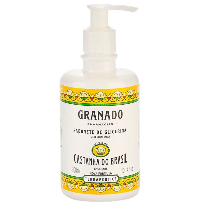 sabonete de glicerina líquido granado castanha do brasil 300ml
