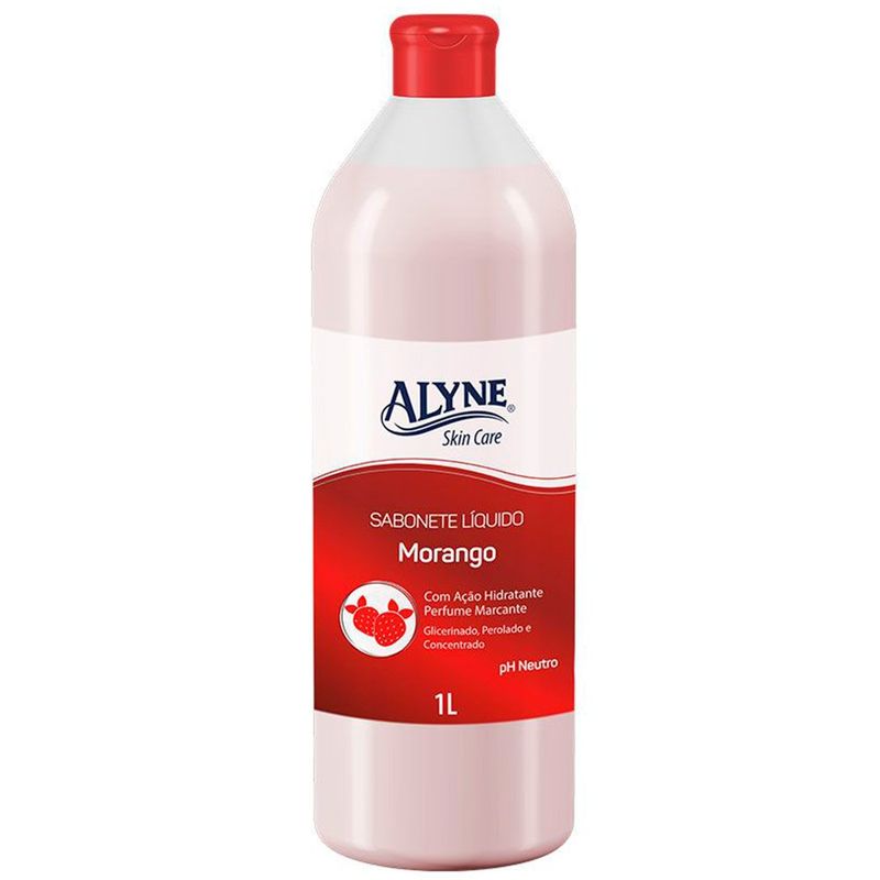 sabonete líquido alyne skin care morango 1l
