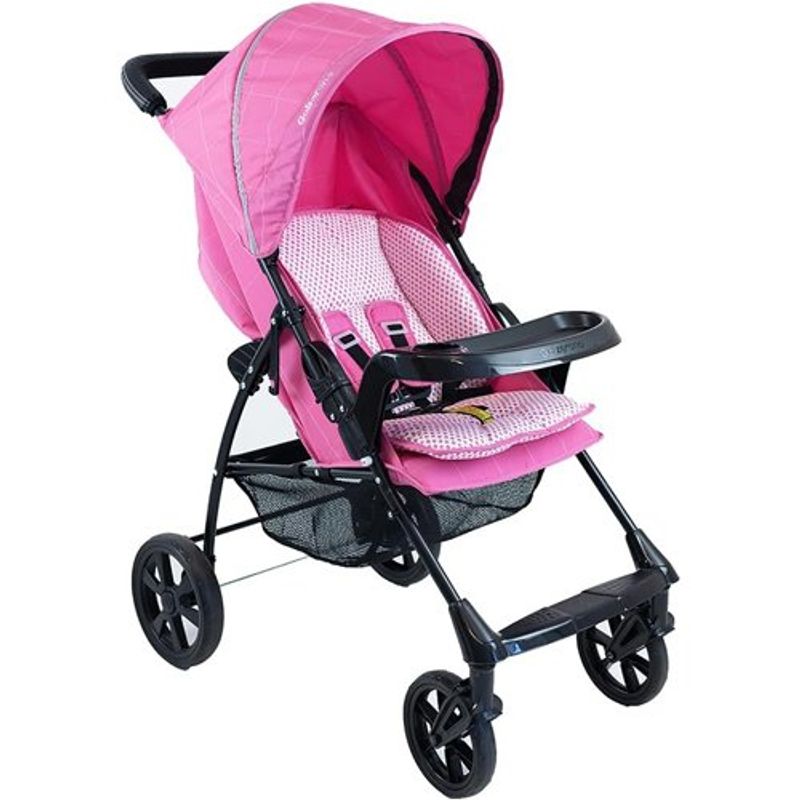 carrinho de bebê galzerano romano rosa 1035