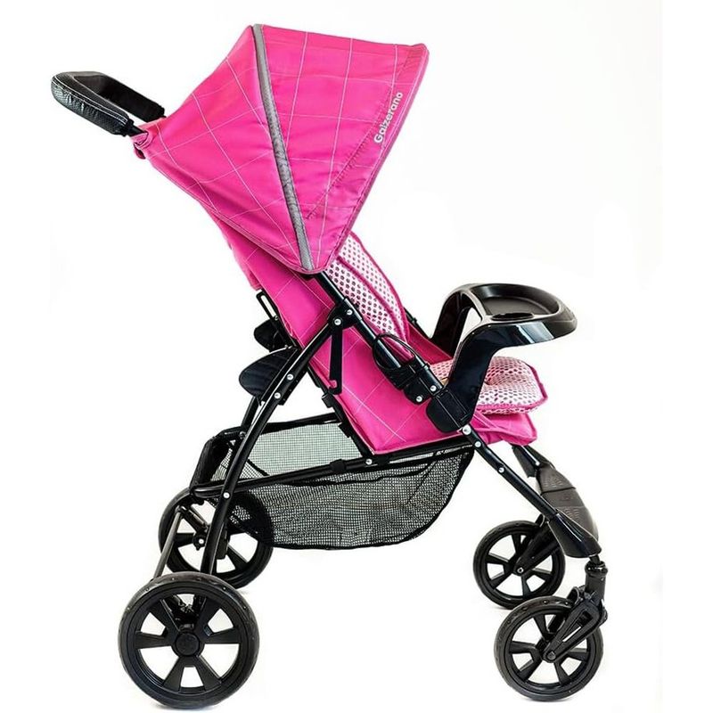 carrinho de bebê galzerano romano rosa 1035