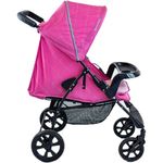 carrinho de bebê galzerano romano rosa 1035