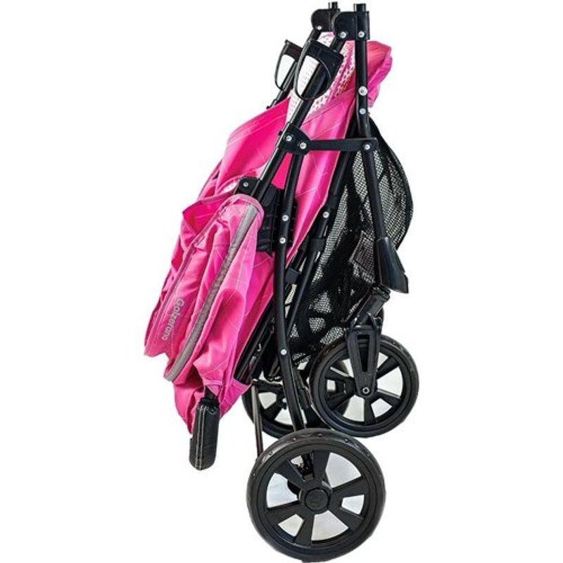 carrinho de bebê galzerano romano rosa 1035